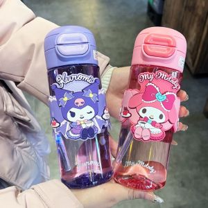 GAOSU ความจุขนาดใหญ่ แก้วดื่มคู่ ป้องกันการรั่วซึม การ์ตูน กาต้มน้ำชา ภาชนะเครื่องดื่ม ทนความร้อน ขวดน้ำ ฤดูร้อน