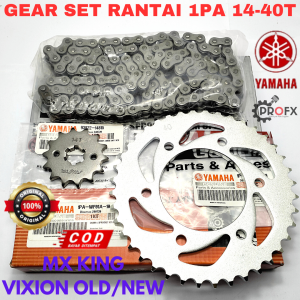 GEAR RANTAI SET VIXION NEW/OLD MX KING YAMAHA 1PA 14-40T KUALITAS ORIGINAL ASLI YGP GIGI TARIK GIR