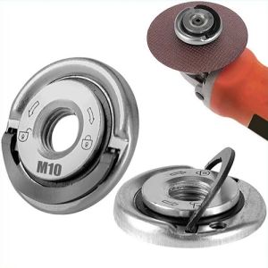 1 Chiếc Đai Ôc Bích Tự Khoá Tháo Lắp Nhanh Cho Máy Mài Góc Ren M10 Cấu Trúc Tự Khóa Xoay Bằng Tay Siết Chặt Đĩa Mài Mạnh Mẽ