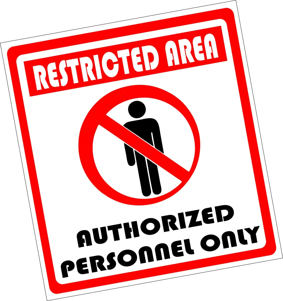 Floor Sign - No Entry Without Permission
