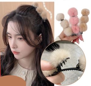 Jepitan Anak Perempuan Lucu Hiasan Bulu Jepit Rambut Korea Dewasa