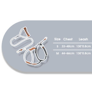 HIDREAM Dog Leather Rope Harness Set Adjustable H Design Lightweight No Tangle For 16kg