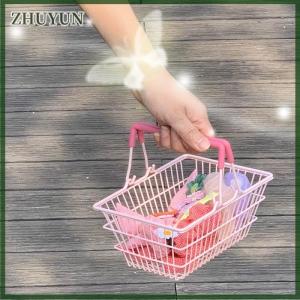 ZHUYUN Mini lưu trữ giỏ Máy tính để bàn hoàn thiện mỹ phẩm lưu trữ đồ trang sức cho cô gái ký túc xá Máy tính để bàn tổ chức container giỏ