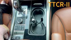 TTCR-II Compatible with Range Rover Cup Holder Replacement 2 PCs for Range Rover Center Console Cup Holder 2010-2017 for Discovery 3 Console Bottle Organizer 2004-2016 (Half-Stainless Piece