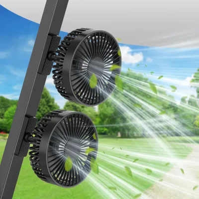 Golf Cart Portable Fan Accessories: Rechargeable Magnetic Base Battery Operated Powered Fan 3 Speeds Strong Airflow Gifts for Men Dad Husband Women