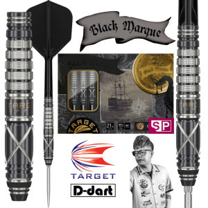 TARGET STEEL TIP DARTS - 23G BLACK MARQUE CHAOS 2.0 Leonard Chai (SWISS) SP 90% TUNGSTEN DART SET