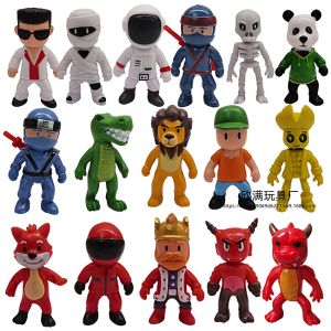 16Pcs Action Figure Stumble Guys Set Mainan Pajangan Miniatur Topper Kue Pajangan Mainan Stamble