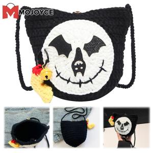 MOJOYCE Women Cartoon Crochet Shoulder Bag Crossbody Bag for Halloween Travel Shopping and Daily Use