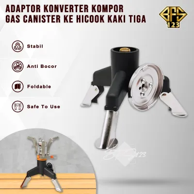 Adaptor Konverter Kompor Gas Canister to Hicook Kaki Tiga