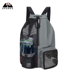 UPGREE Drawstring Backpack Bag Outdoor Waterproof Gym Backpack Sports Yoga Gym Swim Bag Nylon Fiber String Backpack for Kids Men Women With Shoe Compartment