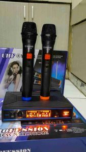 mic wireless YAMAHA YM-88 UHF mikrofon wireless yamaha Receiver Lcd Untuk Mic Batrai Aa Untuk Mikrofon Suara Jernih Mic Yamaha - Lazada