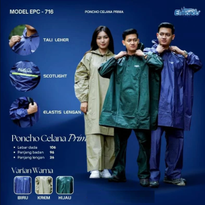 Jas Hujan Ponco Celana Mantel Setelan Poncho Pria Wanita Jumbo Prima Classic Premio Modern Optimus
