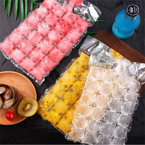 10pcs/Pack 240 Grid Disposable Ice-making Bags Self-sealing Ice Cube Tray Mold Home Kitchen Gadgets Summer DIY Drinking Tool
