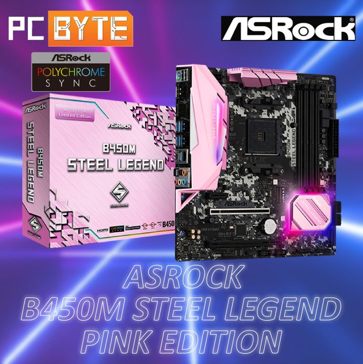 Asrock steel hot sale legend b450m