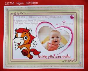 Tranh thêu chữ thập tuổi con ngựa 222706