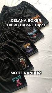 100rb dapat 10 Boxer Motif Terlaris | Boxer Distro | Celana Pendek Pria wanita | Celana olahraga harian COD