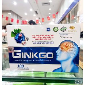 Combo 5 hôp Hoạt Huyết Ginkgo Biloba Q10 - Giúp bổ não  tăng cường lưu thông máu lên não  giảm rối loạn tiền đình 100v