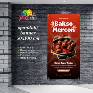 Cetak Spanduk Banner Bakso Mercon