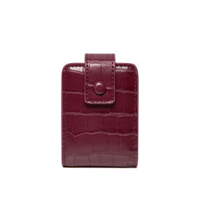 BAIXL Mini Crocodile Pattern Durable Cosmetic Pouch with Mirror Makeup Bags Lipstick Organizer