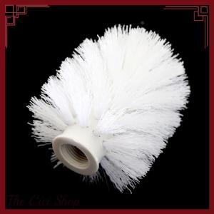 [The Cici Shop] White Toilet Brush Head Holder Replacement Bathroom WC Cleaning Brush Head