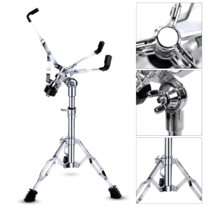Snare Drum Stand 22mm Double Braced Adjustable Height 10-16 Inch Drum Stand Stable Durable