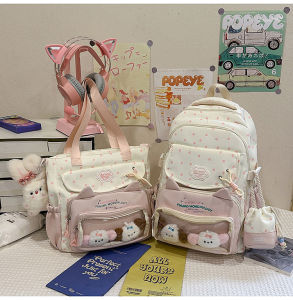 Japanese Style ins New stylish and sweet backpack for female middle school students lightweight and large-capacity
