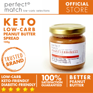 PerfectMatch Low-carb® l Keto Peanut Butter Crunch l Nutflix&Chill 100g l Sugarfree