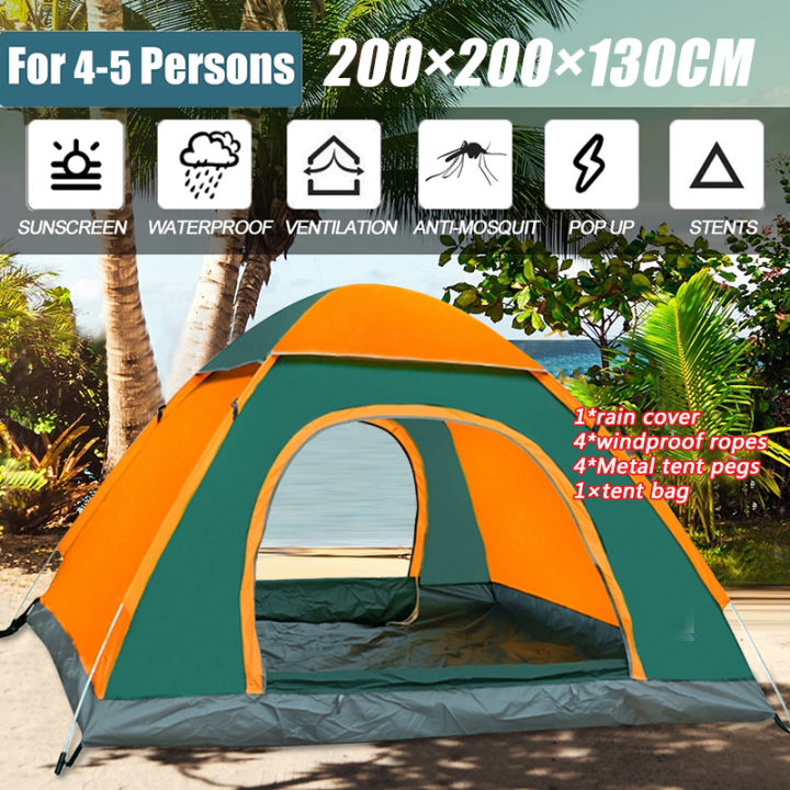 (Ready stock) Large Tent Shelter Travel Outdoor Camping 3-4