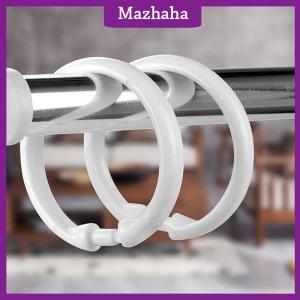 Mazhaha 12Pcs Open Curtain Rings Curtain Rings Round Rings Shower Curtain Clips For Curtains And Curtain Rods