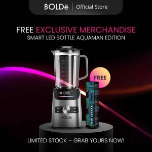 BOLDë Smart Blender V8 SMB-170L dengan Jar Kaca 1.7 Liter & 6 Mata Pisau Stainless Steel LED Digital Display 6 Kecepatan Anti-Slip 500-1000 Watt