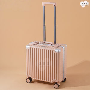 🌟SG STOCK🌟18-inch suitcase durable travel luggage small aluminum frame trolley case carry-on travel suitcase
