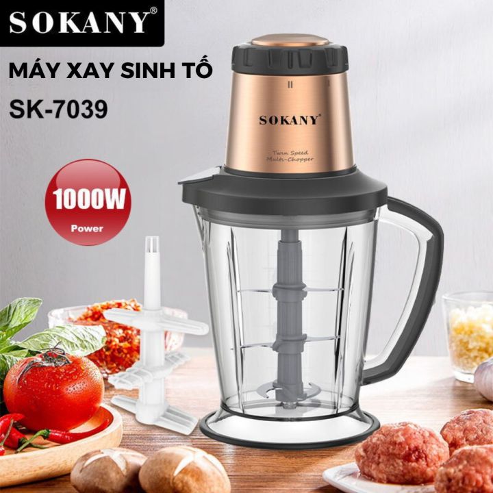 Máy xay thực phẩm, thịt gia đình SOKANY công suất cao 1000W với dung ...