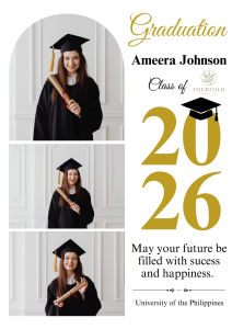 Graduation Picture Frame – Satin Photo Paper Print with Matte Finish Elegant Keepsake Gift