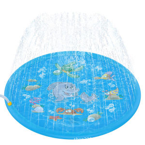 Inflatable Childrens Water Spray Mat Kids Water Splash Sprinkler Play Pad Toddlers Swimming Pool Outdoor Toy