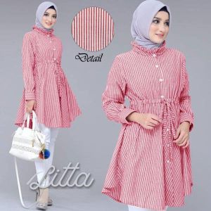 Godwin Collection - Tunik Leira (Hanya Tunik) Fashion Muslimah Terbaru Gaya Lebaran Trendy Atasan Muslimah Kekinian