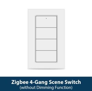 zemismart Wireless Zigbee Smart Button4 gang Remote Control Button Switch for Smart Home DevicesUsed as Smart Switch/Automatically Device Scene Trigger