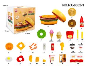 Childrens Puzzle Toys Game House Birthday Gift Simulation Fried Chicken French fries Pizza Burger Storage Box Packaging