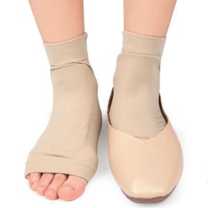 1Pair Breathable Elastic Ankle Gel Sleeves Soft Padded Skate Socks Feet Protector Heel Protection Socks Easy to Use