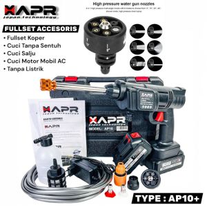 Cod Mesin cuci motor mobil garansi resmi 3thn APR JAPAN Ap10 jet cleaner steam cordless 88v.garansi resmi