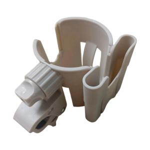 Rotatable Cup Holder with Secure Grip and Integrated Phone Storage for Strollers Wheelchairs Mobility