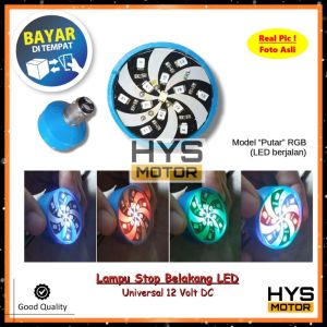 HYS Lampu Rem Stop Belakang Kedip Variasi Stoplamp Universal Motor Beat Vario Mio Nmax Lexi Dsb 12 Volt DC