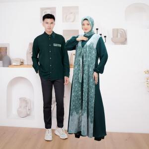 Layer Dilla Couple Sarimbit Kekinian - Gamis Koko Lamaran - Couple Serasi - Demore
