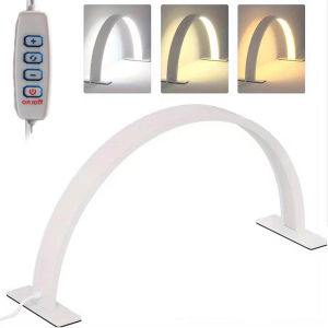 ANGFEW 180-degree illumination U-shaped Nail Lamp Dimmable 3 Light Color Half Moon Nail Light Practical Eye Protect Beauty Light Fixture Tabletop