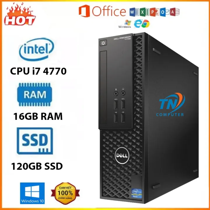 Tdc Computer Máy trạm Dell Precision T1700 SFF Cấu Hình Core i7 4770 Ram 16GB SSD ...