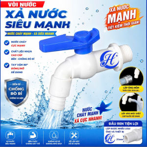 Vòi nước nhựa trắng xả nước mạnh  vòi hồ đầu có thể lắp ống mềm