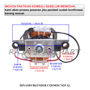 DC7A MOTOR DINAMO BLENDER / MESIN BLENDER / DINAMO BLENDER COSMOS 7625 AL