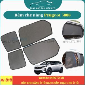 Rèm Che Nắng Xe PG 5008 2022-Hàng Loại 1 Mr Ô Tô vải dày chống nắng tốt dễ lắp đặt vừa khít - Có hít nam châm