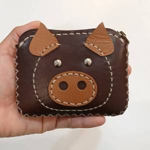 Pig กระเป๋าใส่เหรียญหนังแท้ ขนาด3.5x4.5นิ้ว