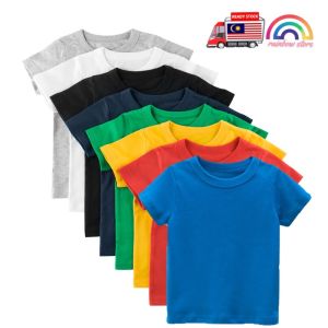 27KiDS Kids Fashion Plain T Shirt - 100% cotton Summer T Shirt Kid T Shirt READY STOCK