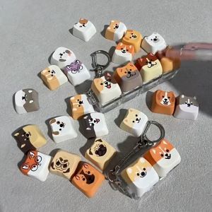 Oldlaiben Keyboard Clicker Fidget Stress Relief Toy Cute Animal Cartoon Food Clicker Keychain Pendant Toy Gift